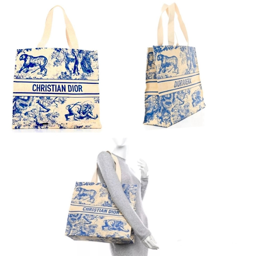 CHRISTIAN DIOR RAFFIA STRAW TOTE NWOT